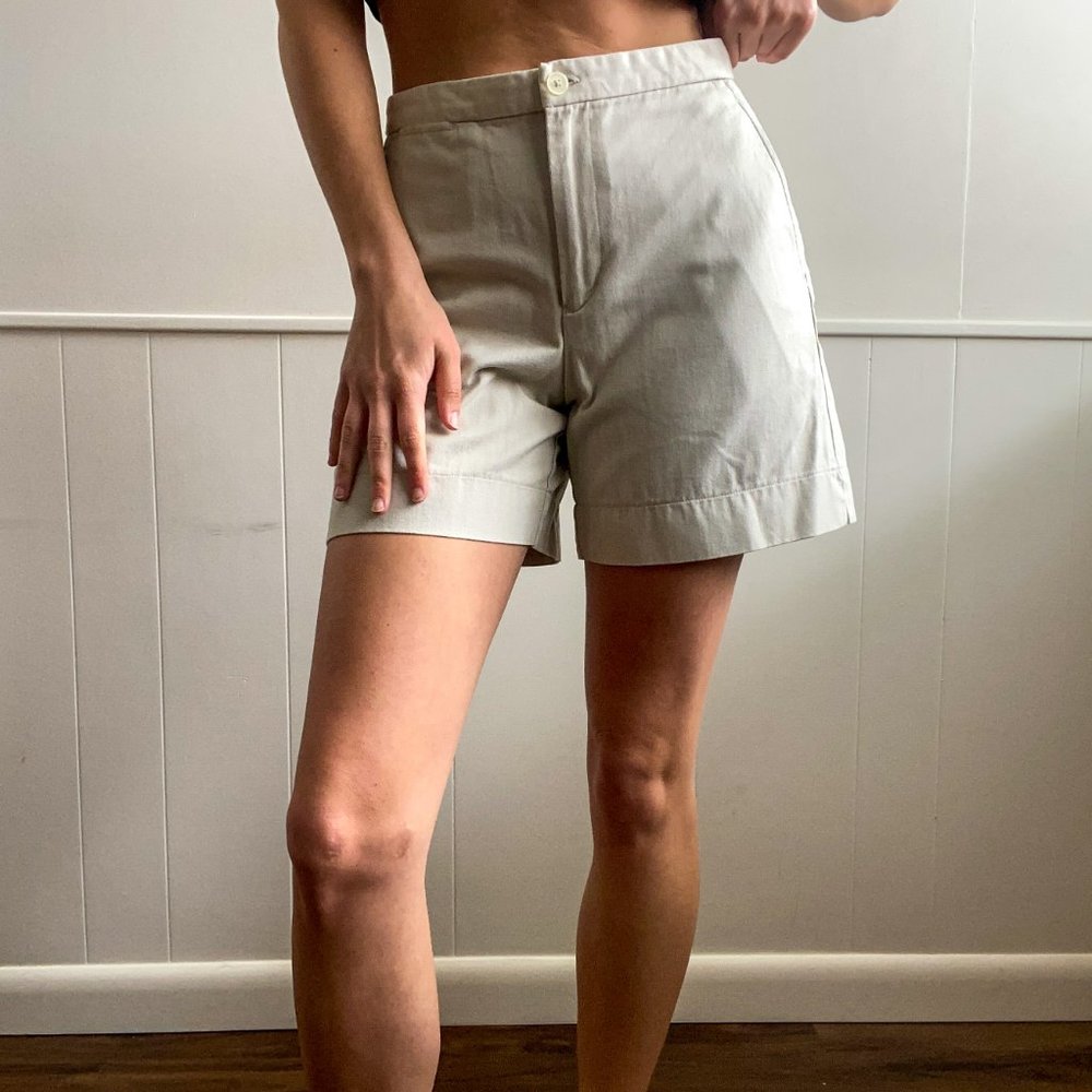 RALPH LAUREN SPORT | Vintage 90s Flat-Front Tan Chino‎ Shorts